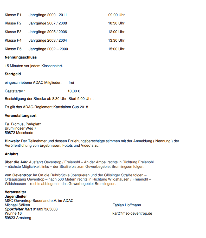 ADAC Ausschreibung 2018 Bild 2